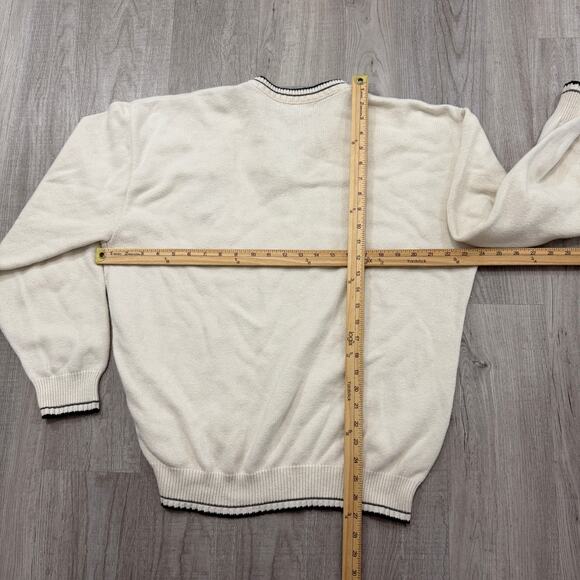 Vintage Pinnacle Golf Sweater Men's Extra Large XL Cream 90s Golfing USA Made - Picture 7 of 8